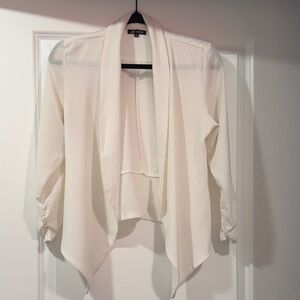 Sheer white suit style jacket size m